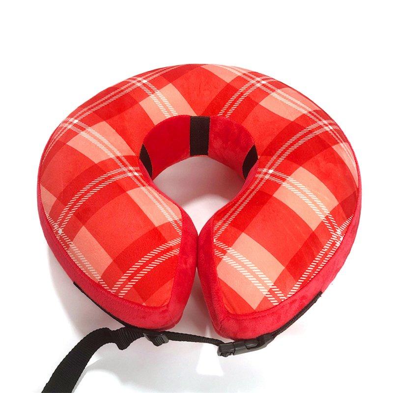 Wholesale Fashion Checkered Elizabethan Collar Anti-licking Inflatable Design Cat Cone Collar Ideal For Post-Surgery Recovery Injury Prevention red L  |   Pet Supplies Home Garden & Tools Pet Supplies