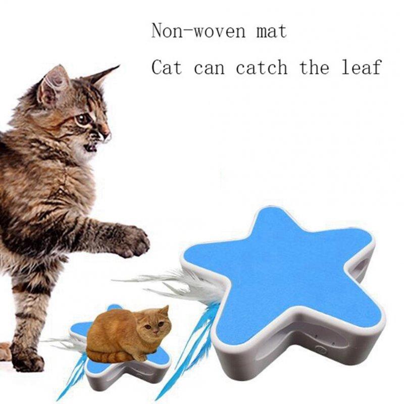 Wholesale Feather 360 Degree Random Rotation Automatic Cat Toy Five Pointed Star Teaser Box for Pet blue  |   Pet Supplies Home Garden & Tools Pet Supplies