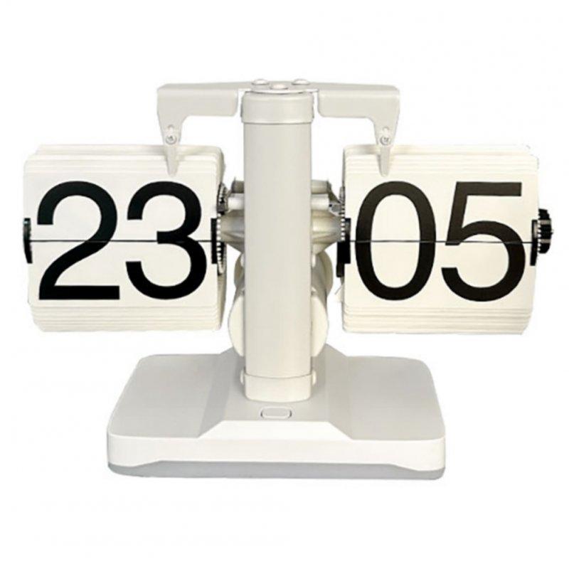 Wholesale Flip Clock, Flip Down Clock With Non-slip Mat, Rotary Switch, Big Digital Design Retro Automatic Turning Desk Clock For Home, Living Room, Office All white 24 models  |   Home Decors Home Decors Home Decors