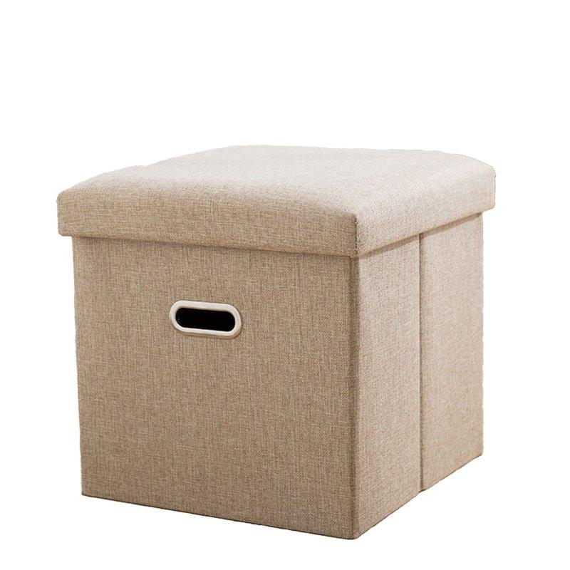 Wholesale Foldable Storage Ottoman, Linen Chest With Storage Space High-capacity Box, 220 Lbs Load Capacity Multifunctional Stools For Bedroom, Living Room, Dorm beige 31*31*31  |   Household Products Home Garden & Tools Household Products