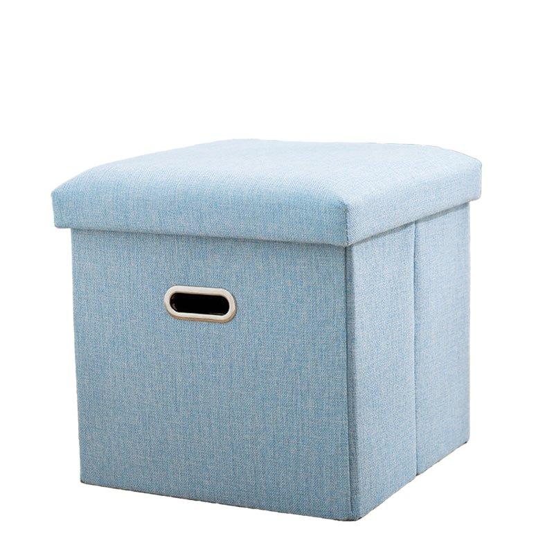 Wholesale Foldable Storage Ottoman, Linen Chest With Storage Space High-capacity Box, 220 Lbs Load Capacity Multifunctional Stools For Bedroom, Living Room, Dorm blue 31*31*31  |   Household Products Home Garden & Tools Blue + 31*31*31