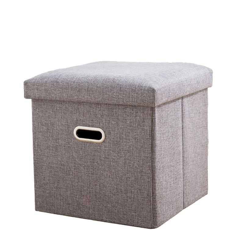 Wholesale Foldable Storage Ottoman, Linen Chest With Storage Space High-capacity Box, 220 Lbs Load Capacity Multifunctional Stools For Bedroom, Living Room, Dorm grey 31*31*31  |   Household Products Home Garden & Tools Household Products