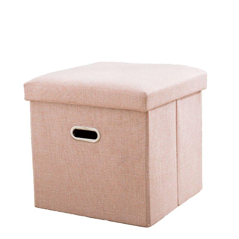 Wholesale Foldable Storage Ottoman, Linen Chest With Storage Space High-capacity Box, 220 Lbs Load Capacity Multifunctional Stools For Bedroom, Living Room, Dorm Pink 31*31*31  |   Household Products Home Garden & Tools Household Products