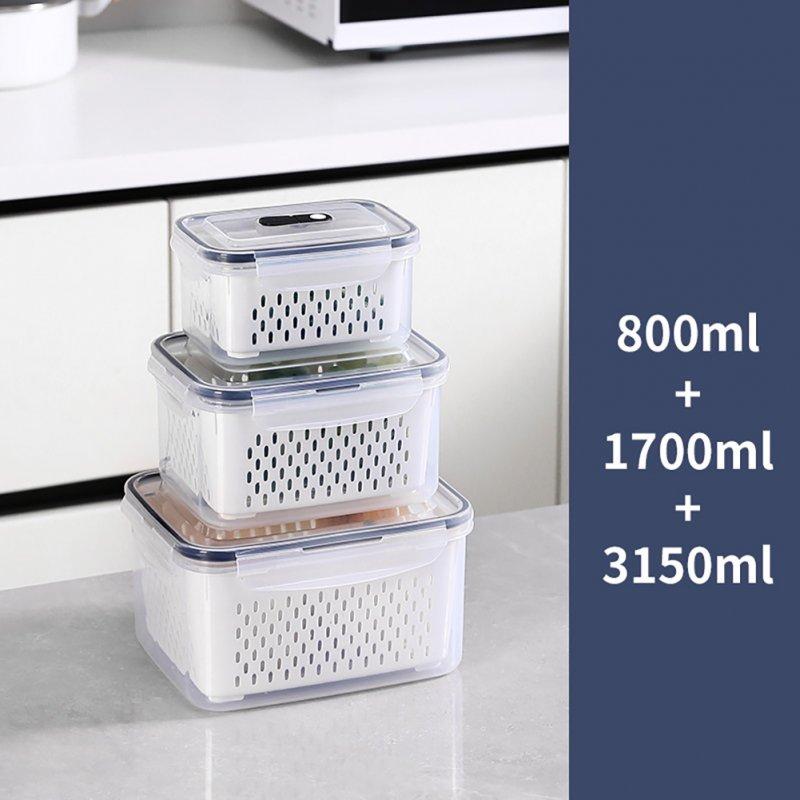 Wholesale Fruit Storage Containers For Fridge Food Storage Containers With Lids And Removable Colanders For Keeping Fruits Vegetables Berry Meat Fresh Longer 3pcs  |   Kitchen & Dining Home Garden & Tools Kitchen & Dining