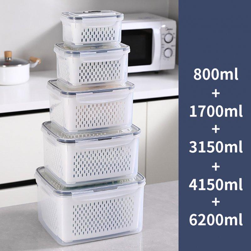 Wholesale Fruit Storage Containers For Fridge Food Storage Containers With Lids And Removable Colanders For Keeping Fruits Vegetables Berry Meat Fresh Longer 5pcs  |   Kitchen & Dining Home Garden & Tools Kitchen & Dining