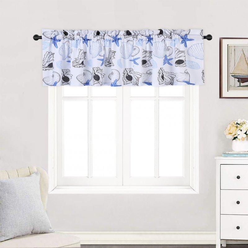 Wholesale Haperlare 3Pcs Window Treatments Waterproof Starfish Print Small Window Curtain and Valance Set(2pcs Tiers and 1pcs Valance)  |   Home Decors Home Decors Home Decors