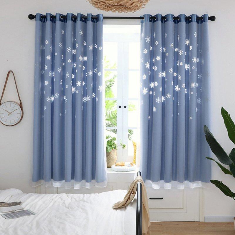 Wholesale Hollow Out Flower Window Curtain for Shading Home Decoration blue_1 * 2m high punch  |   Home Decors Home Decors Blue + 1 * 2m high punch