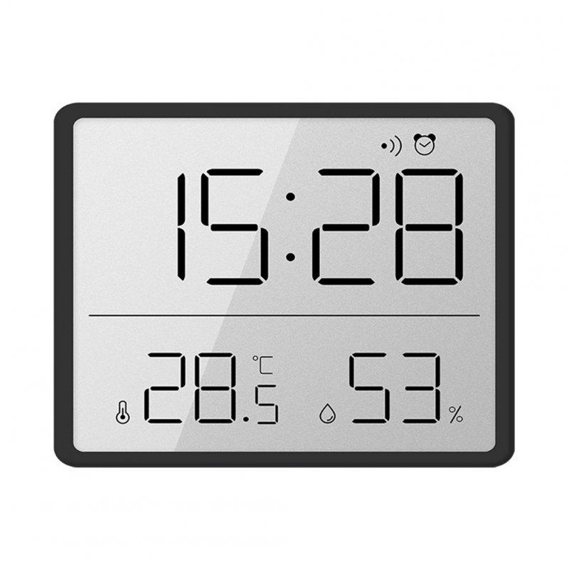 Wholesale Lcd Digital Alarm Clock Large Screen Displays Magnetic Design Thermometer Meter Humidity Monitor Black  |   Home Decors Home Decors Black