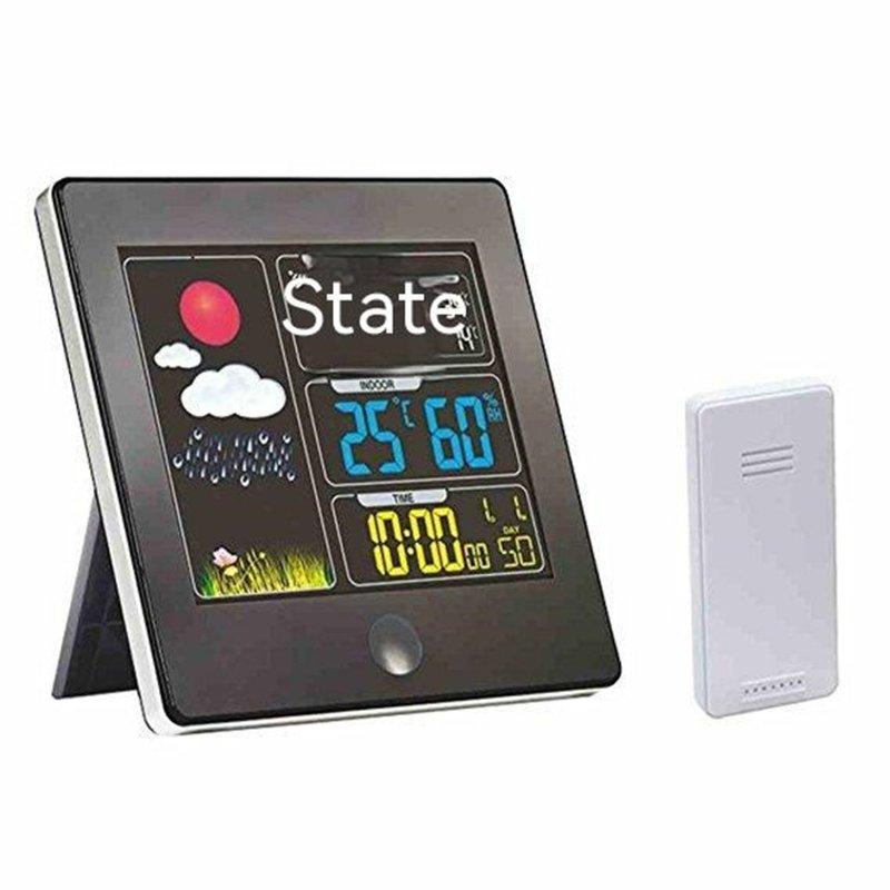 Wholesale Lcd Digital Weather Station Clock Temperature Humidity Meter Alarm Clock with Snooze Function Black  |   Household Products Home Garden & Tools Household Products