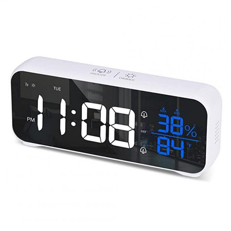 Wholesale Led Digital Alarm Clock 12 / 24 Hour Adjustable Volume Brightness Mirror Clocks For Bedroom Home Office white  |   Home Decors Home Decors Home Decors