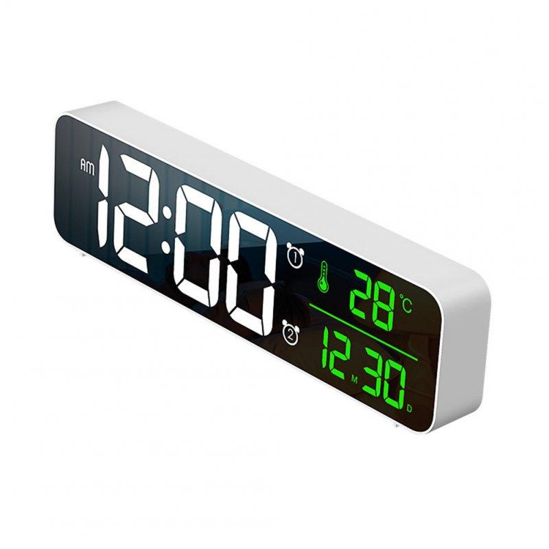 Wholesale Led Digital Alarm Clock Time Date Temperature Display Large-screen Desk Table Clock for Living Room Office White  |   Home Decors Home Decors Home Decors