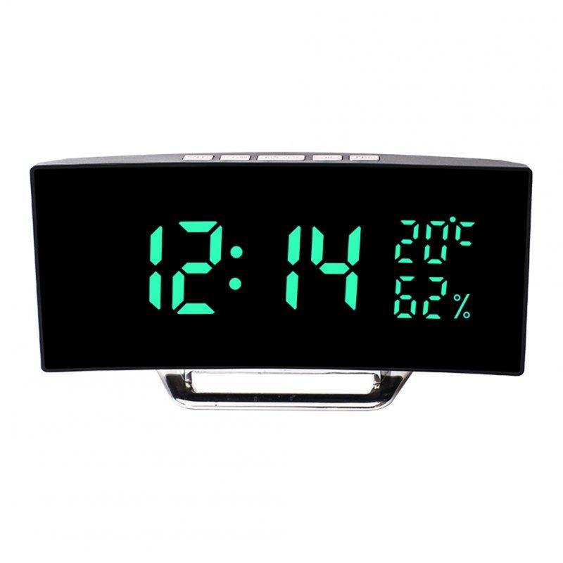 Wholesale Led Digital Alarm Clock With Time Date Temperature Humidity Display 12/24h Multi-function Desk Table Clock green  |   Home Decors Home Decors Home Decors