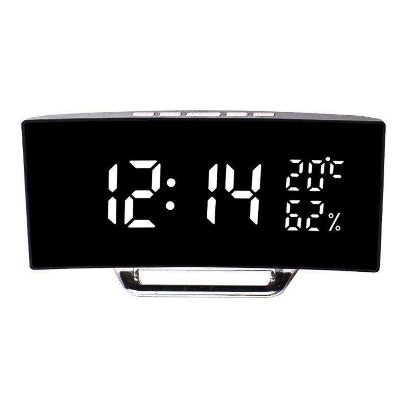 Wholesale Led Digital Alarm Clock With Time Date Temperature Humidity Display 12/24h Multi-function Desk Table Clock White  |   Home Decors Home Decors Home Decors