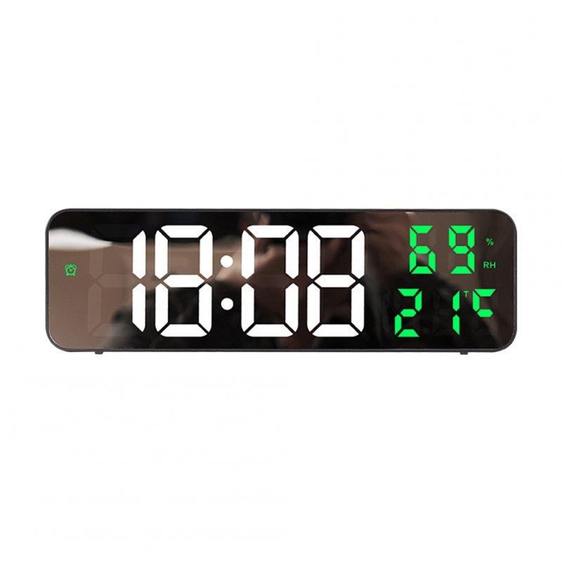 Wholesale Led Digital Wall Clock Large Screen Wall-mounted Time Temperature Humidity Display Electronic Alarm Clock green  |   Home Decors Home Decors Green