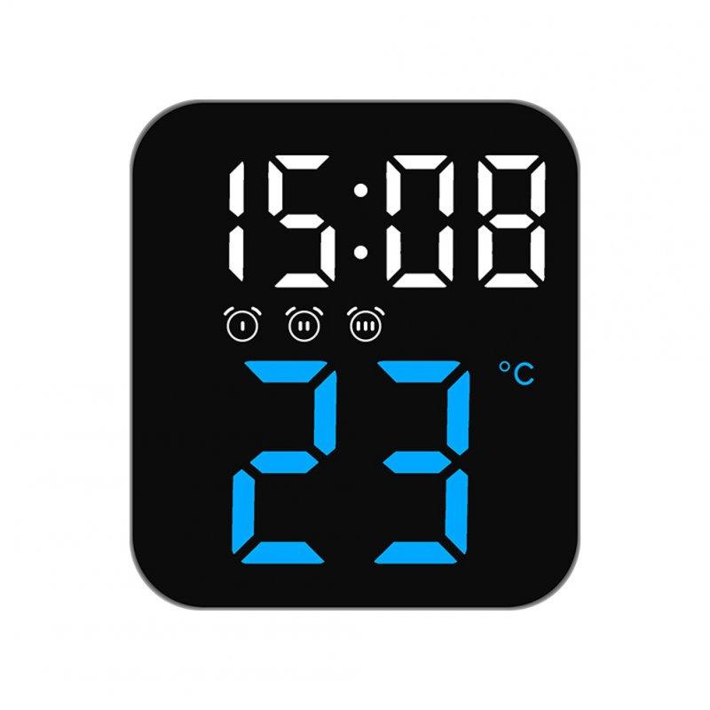 Wholesale Led Electronic Digital Alarm Clock With Temperature Time Date Display 2 Levels Adjustable Brightness Bedside Clock For Home Decor blue  |   Home Decors Home Decors Home Decors