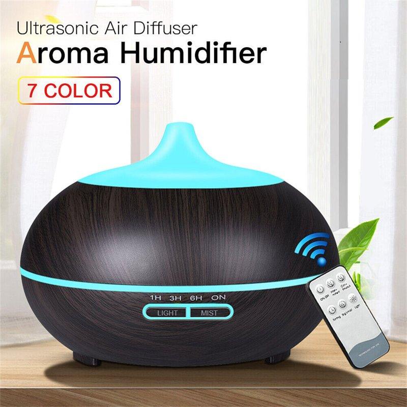 Wholesale Led Ultrasonic Aromatherapy Humidifier Low Noise Remote Control Essential Oil Aroma Diffuser Air Purifier UK Plug  |   Home Appliances Home Appliances Home Appliances