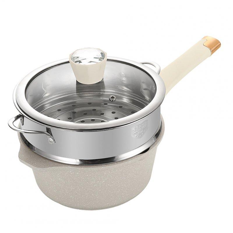 Wholesale Milk Pot, Sauce Pan with Lid, 2 Pouring Ports, Steamer, Handle Small Saucepan Milk Pot Nonstick 20CM milk pot + steamer  |   Kitchen & Dining Home Garden & Tools Kitchen & Dining