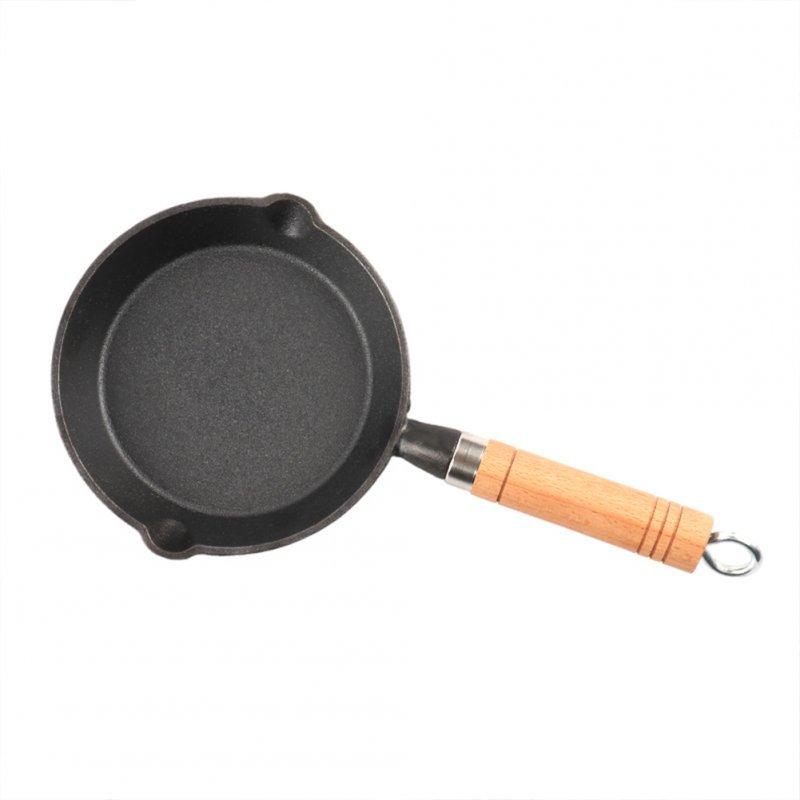 Wholesale Mini Cast Iron Pan Frying Pan Mini Thickened Kitchen Egg Pan With Wooden Handle 20cm  |   Kitchen & Dining Home Garden & Tools Kitchen & Dining