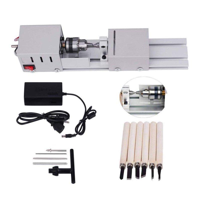 Wholesale Mini CNC Lathe Beads Machine Woodwork DIY Lathe Standard Set Grinding Polishing Beads Drill Rotary For Table Woodworking Wood European plug  |   Industrial & Scientific Home Garden & Tools European plug