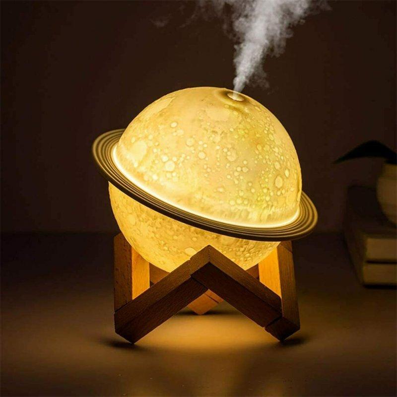 Wholesale Moon-shaped Mini Humidifier Air Ultrasonic Led Usb Multifunctional Aroma Essential Oil Diffuser Night Light USB plug-in + wooden frame  |   Home Appliances Home Appliances Home Appliances