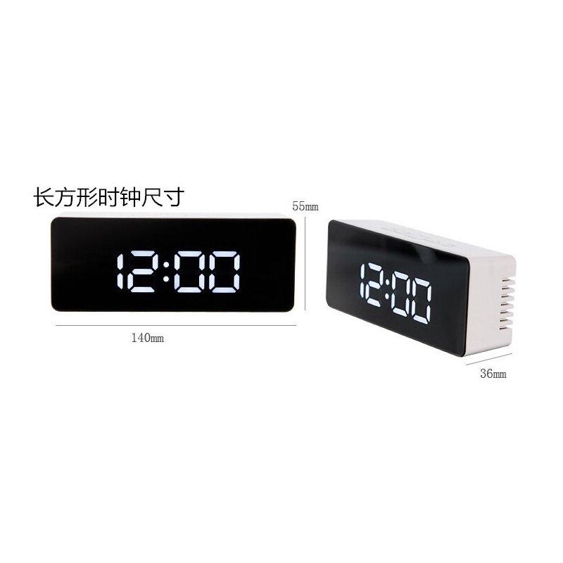 Wholesale Multi-functional Mirror Electronic Alarm Clock Mini Bedside Clock Battery or Plug-in Mirror rectangle  |   Home Decors Home Decors Home Decors