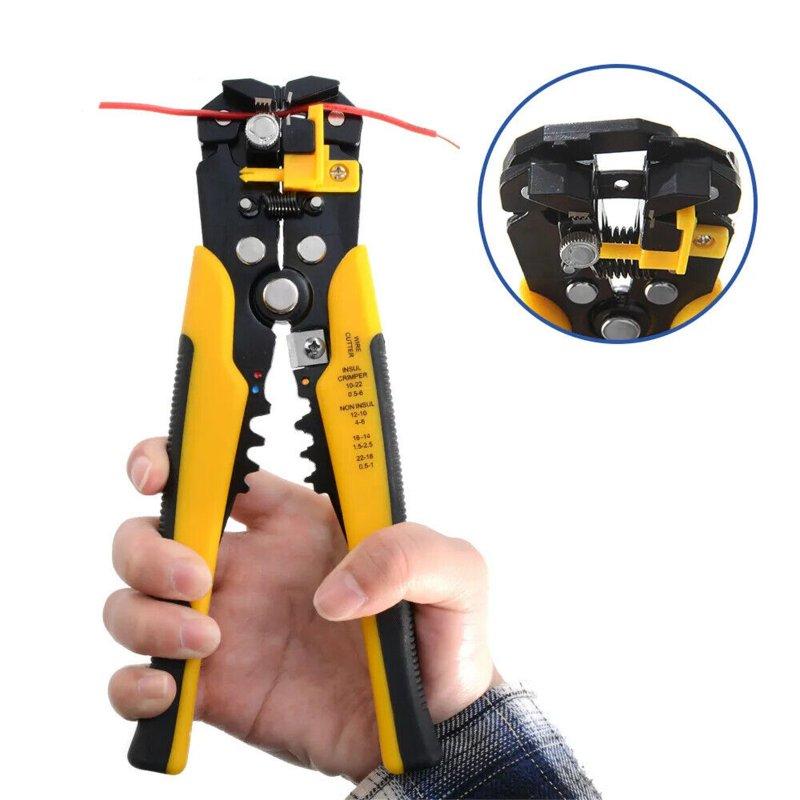 Wholesale Multifunctional Wire Stripping Pliers 5-in-1 Adjustable Wire Stripper Tool With Cutting Crimping For Efficient Electrical Work Yellow  |   Industrial & Scientific Home Garden & Tools (Yellow)