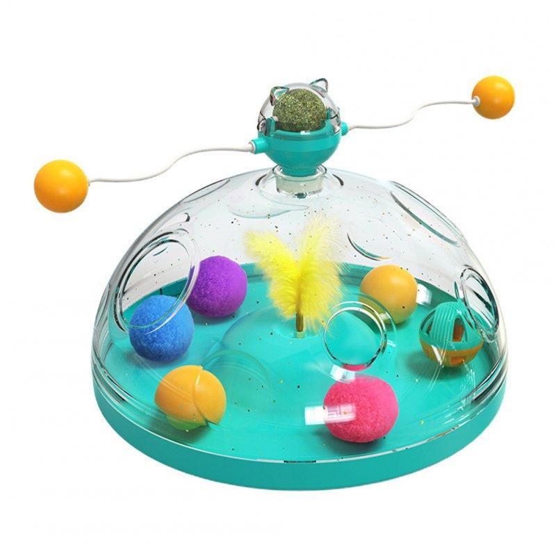 Wholesale Pet Cat Rotating Windmill Toys With Ball Scratch-resistant Interactive Turntable Pet Educational Toys Lake Blue  |   Pet Supplies Home Garden & Tools Lake Blue