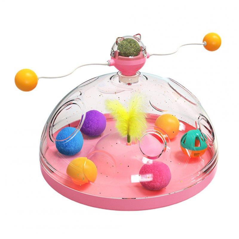 Wholesale Pet Cat Rotating Windmill Toys With Ball Scratch-resistant Interactive Turntable Pet Educational Toys pink  |   Pet Supplies Home Garden & Tools Pet Supplies