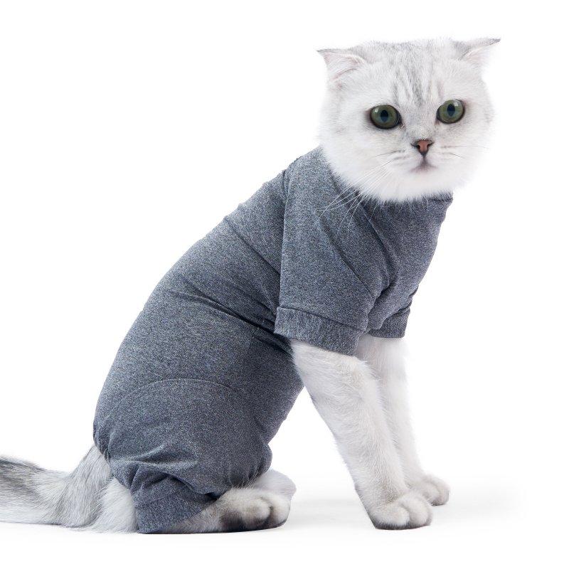 Wholesale Pet Cat Shedding Suit Full Coverage Pet Recovery Bodysuit After Surgery Alternative Anxiety Calming Shirt gray L  |   Pet Supplies Home Garden & Tools Gray + L