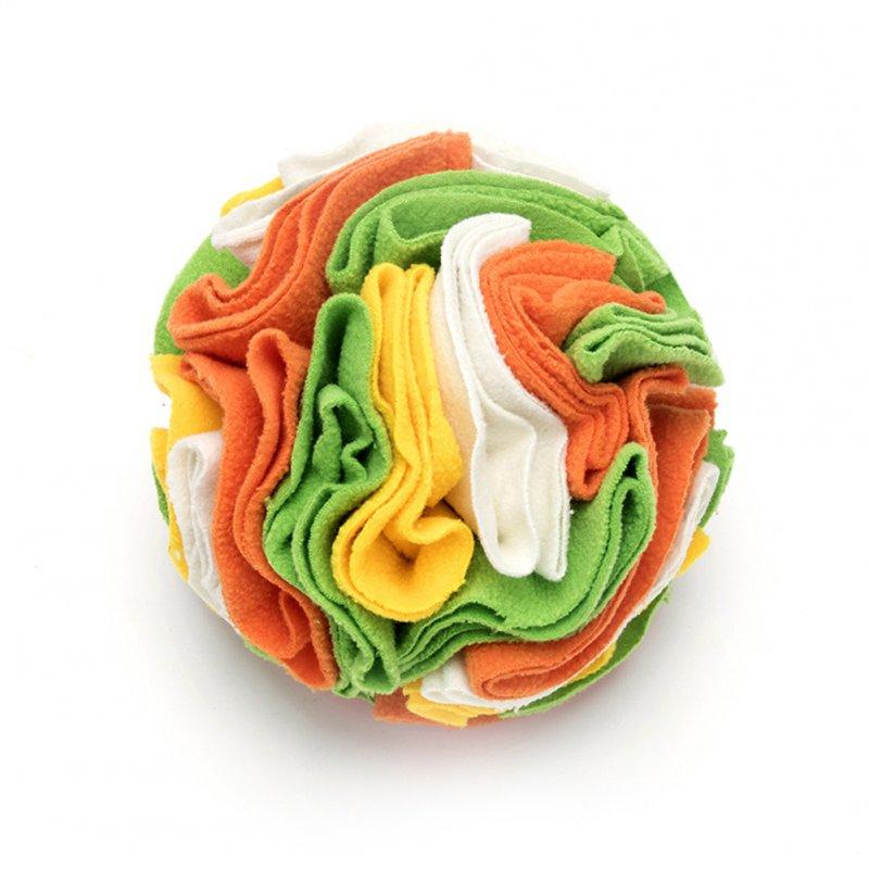 Wholesale Pet Dog Snuffle Ball Soft Skin Friendly Polar Fleece Slow Feeding Pad Sniffing Mat Toys Nose Blanket Toy 15cm orange green yellow white  |   Pet Supplies Home Garden & Tools 15cm + Orange green yellow white