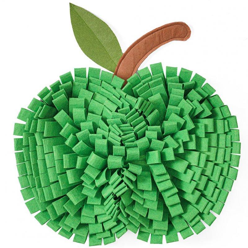 Wholesale Pet Dog Snuffle Mat Apple-shaped Felt Cloth Training Sniff Pad Slow Feeder Encourages Natural foraging Skills Green  |   Pet Supplies Home Garden & Tools Green + Apple-shaped Snuffle Mat