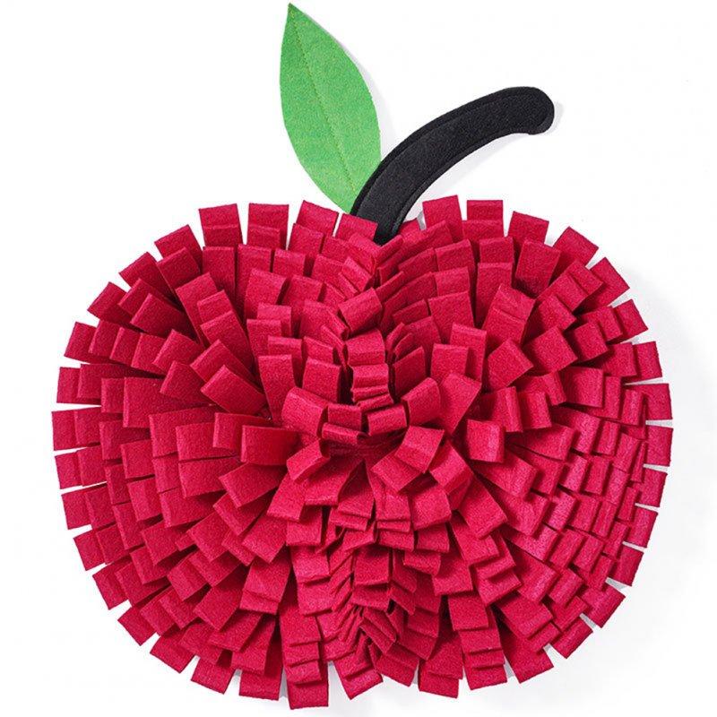 Wholesale Pet Dog Snuffle Mat Apple-shaped Felt Cloth Training Sniff Pad Slow Feeder Encourages Natural foraging Skills Red  |   Pet Supplies Home Garden & Tools Pet Supplies