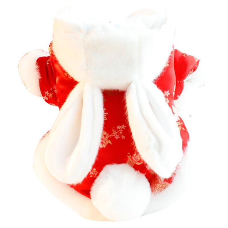 Wholesale Pet Hooded Cape Cloak With Plush Ears Soft Comfortable Pets Cosplay Costume For Christmas New Year Decoration red Size M  |   Pet Supplies Home Garden & Tools Pet Supplies