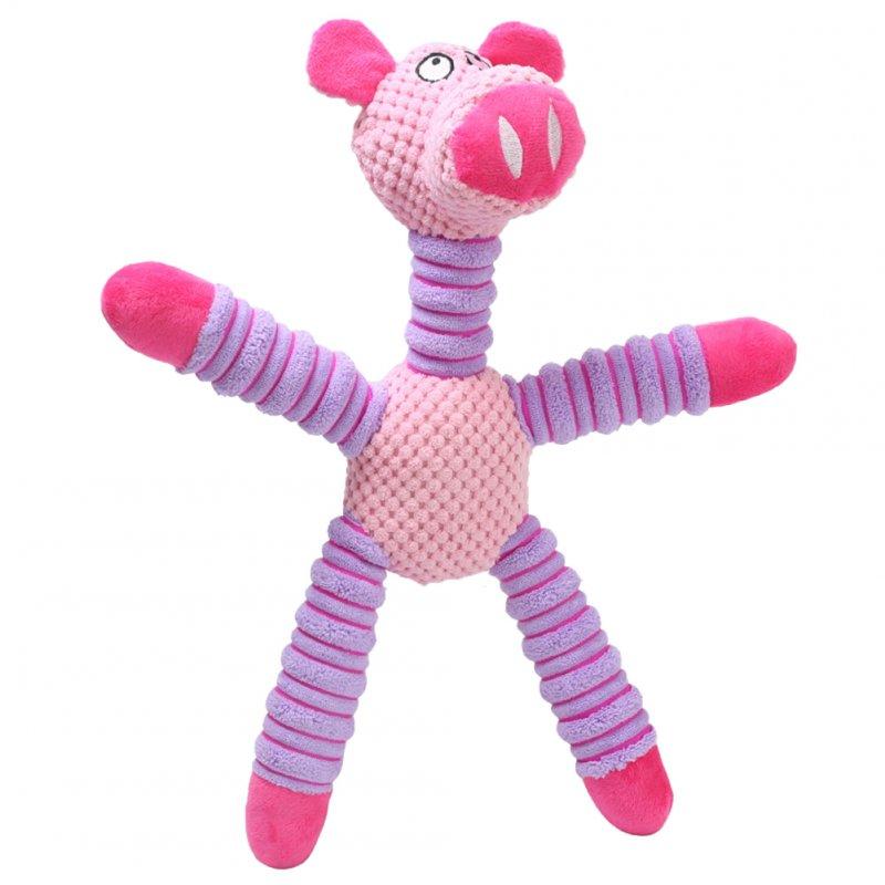 Wholesale Pet Soft Plush Toy Animals Shape Bite-resistant Sound Squeaky Toys Interactive Supplies For Teeth Cleaning pink pig  |   Pet Supplies Home Garden & Tools Pet Supplies