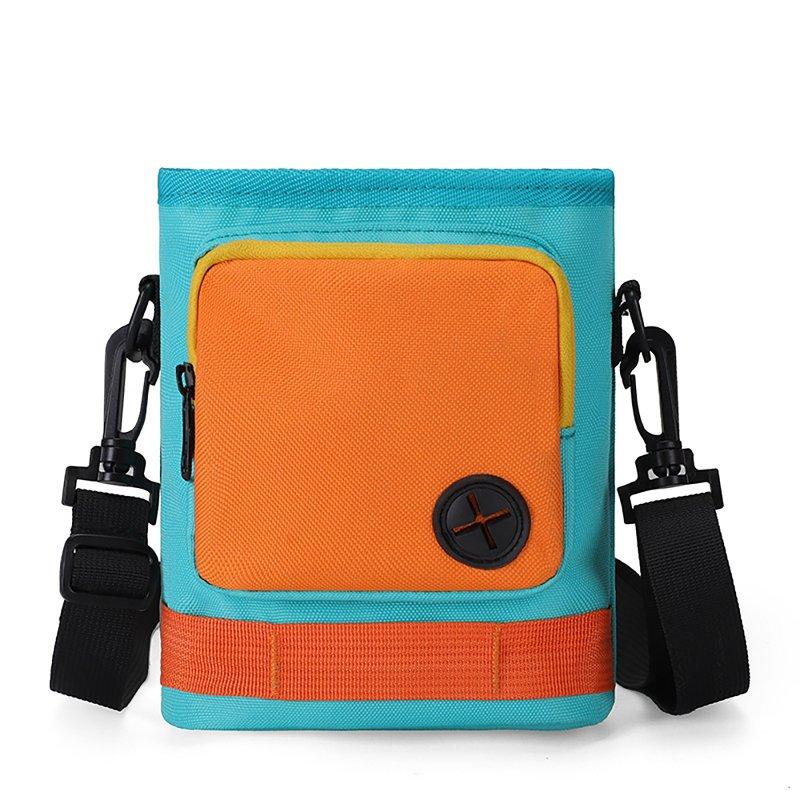 Wholesale Portable Dog Treat Bag Built In Poop Bag Dispenser Oxford Cloth Outdoor Multi-Function Pet Feed Snack Reward Pocket For Training (15 x 7 x 17.5cm) orange with light blue  |   Pet Supplies Home Garden & Tools Orange with light blue