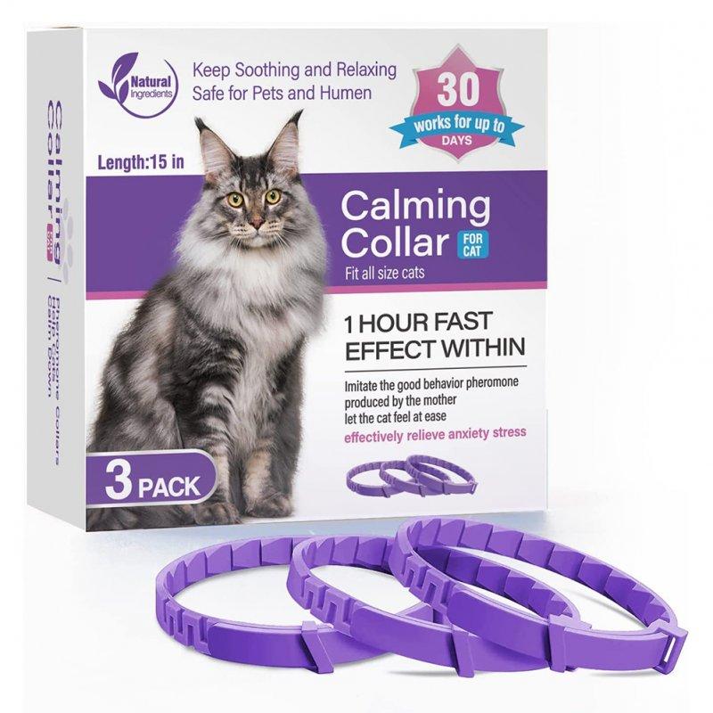 Wholesale Portable Pet Calming Collars Long Lasting Stress Anxiety Relief Pet Neck Accessories For Cats Dogs 3pcs/packs, cats  |   Pet Supplies Home Garden & Tools 3pcs/packs, cats