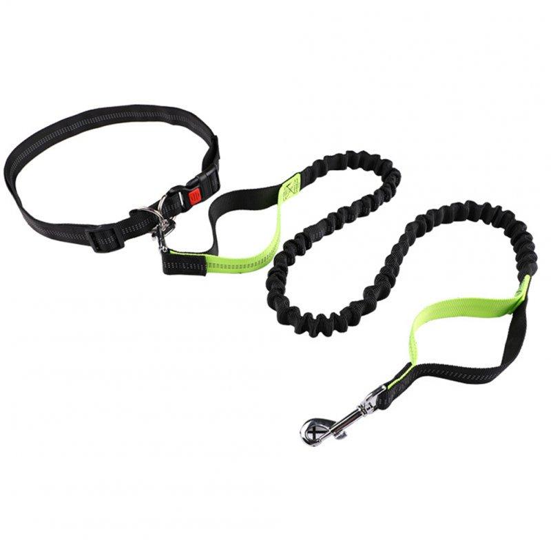 Wholesale Premium Dog Leash Hands Free Length Handle Bungee Leash Adjustable Waist Belt Elastic Bungees Retractable Rope For Walking Hiking Jogging Biking Running black green 2.5mmx140-170cm  |   Pet Supplies Home Garden & Tools Pet Supplies