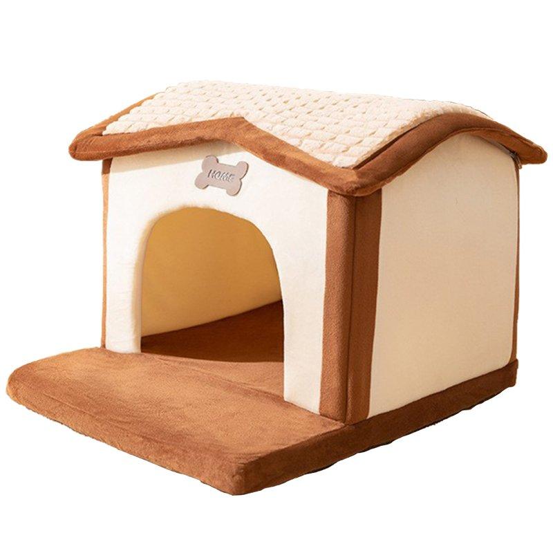 Wholesale Removable Pet House, Cartoon Cat House, Dog Bed, Arctic Velvet Warm Winter Pet Nest, 360° Coverage, Puppy Cave Sofa For Small Medium Dogs Cats brown tile house M- for pets under 15 pounds  |   Pet Supplies Home Garden & Tools Brown tile house + M- for pets under 15 pounds