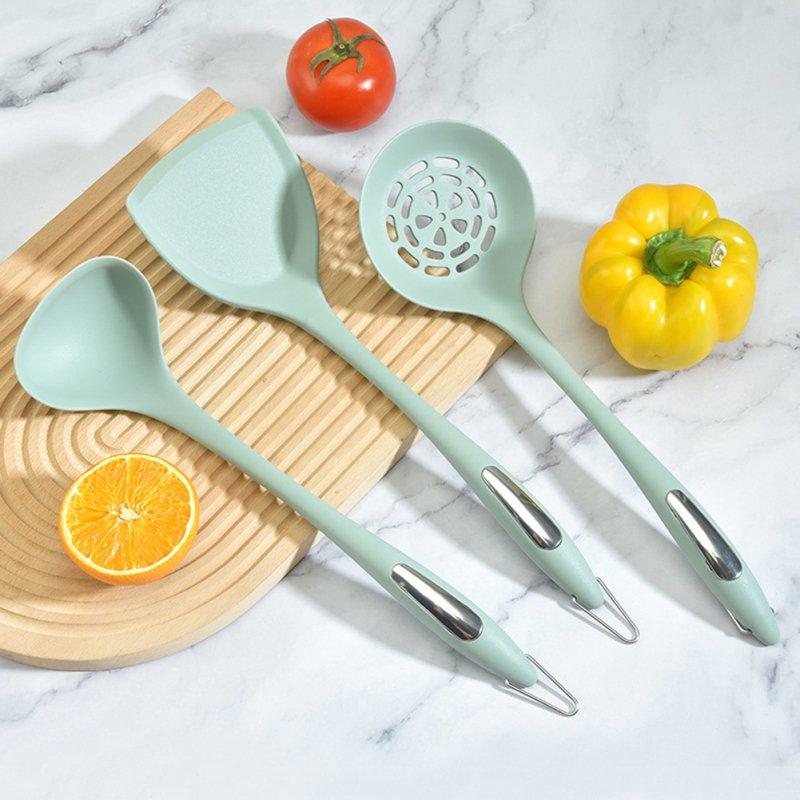 Wholesale Silicone Cooking Utensil Set 3-piece Food-Grade Silicone Heat Resistant Kitchen Utensils Set For Home Kitchen Nordic green  |   Kitchen & Dining Home Garden & Tools Kitchen & Dining