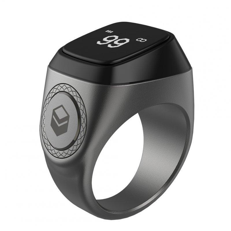 Wholesale Smart Ring For Muslims Tally Tasbeeh Counter Metal 5 Prayer Time Reminder Bluetooth-compatible Ip68 Waterproof Rings Graphite Color  |   Home Decors Home Decors Home Decors