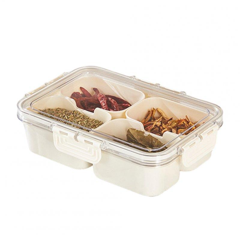 Wholesale Snackle Box Container, Divided Serving Tray With Lid, Handle Portable Snack Platters, Clear Organizer For Candy, Fruits, Nuts, Snacks, Wedding, Party White spice box (4 compartments)  |   Kitchen & Dining Home Garden & Tools Kitchen & Dining