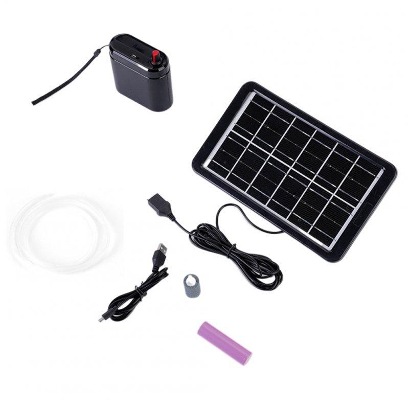 Wholesale Solar Oxygen Pump Large Capacity Lithium Battery Silent Usb Charging Aquarium Fish Tank Air Pump Solar panel + black charge pump  |   Pet Supplies Home Garden & Tools Pet Supplies