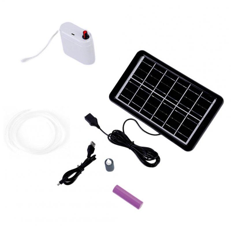 Wholesale Solar Oxygen Pump Large Capacity Lithium Battery Silent Usb Charging Aquarium Fish Tank Air Pump Solar panel + white charge pump  |   Pet Supplies Home Garden & Tools Pet Supplies