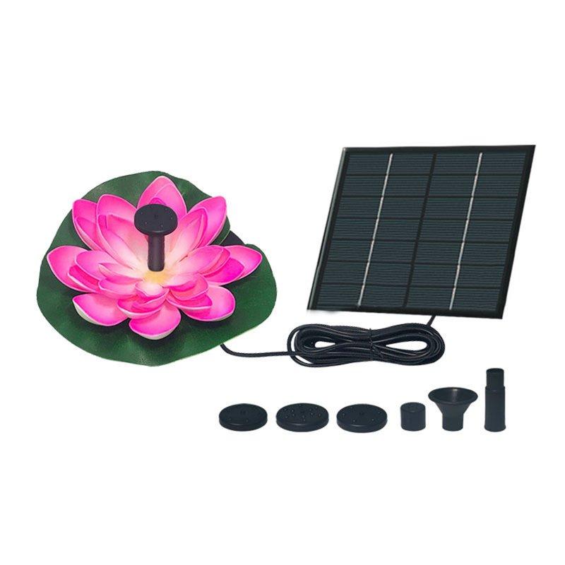 Wholesale Solar Water Fountain With Lotus Leaf Solar With 6 Different Nozzles Solar Powered Bird Bath Floating Fountain Panel Solar Water Fountain For Fish Tank Pink  |   Garden & Lawn Home Garden & Tools Garden & Lawn