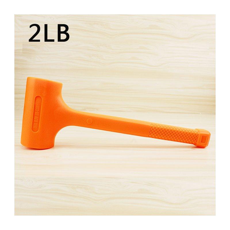 Wholesale Solid Hammer Dead Blow Mallet Orange Soft Rubber Unicast Hammer 0.5-2LB 2BL  |   Household Products Home Garden & Tools Household Products