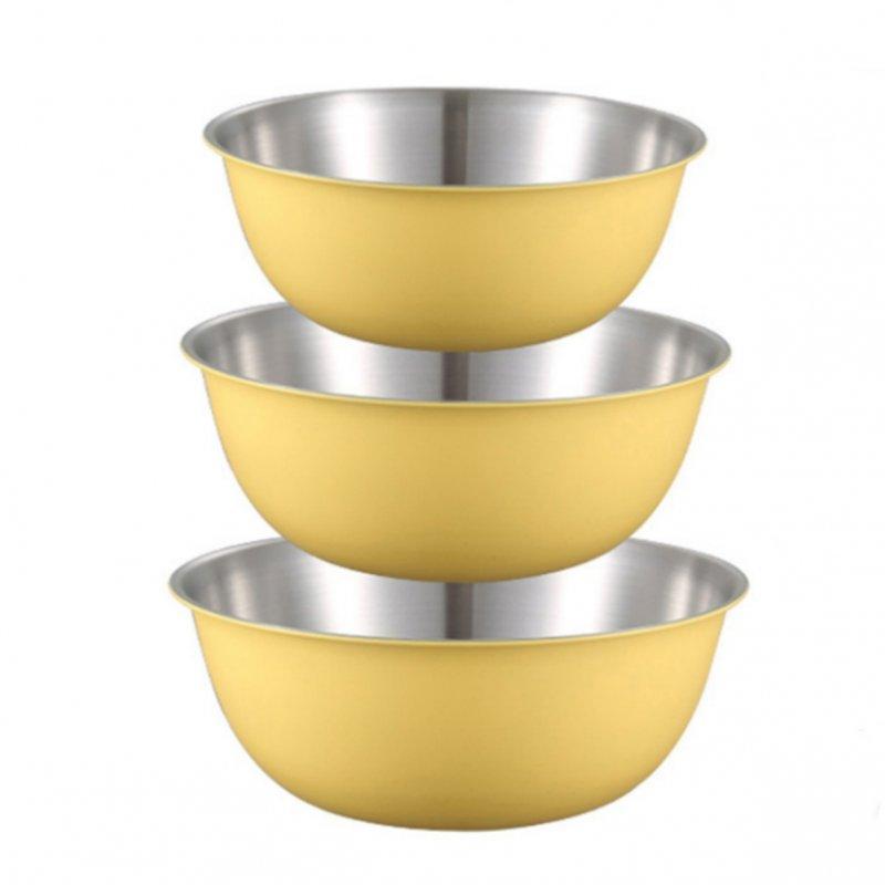 Wholesale Stainless Steel Mixing Bowls (Set Of 3/4) Serving Bowls For Kitchen Salad Bowl With Scale Non Slip Colorful Storage Bowls For Healthy Meal Mixing Baking And Prepping 3-piece cream yellow-color box  |   Kitchen & Dining Home Garden & Tools Kitchen & Dining