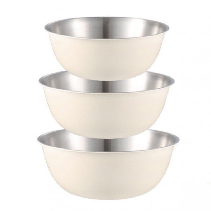 Wholesale Stainless Steel Mixing Bowls (Set Of 3/4) Serving Bowls For Kitchen Salad Bowl With Scale Non Slip Colorful Storage Bowls For Healthy Meal Mixing Baking And Prepping 3-piece -white-color box  |   Kitchen & Dining Home Garden & Tools Kitchen & Dining