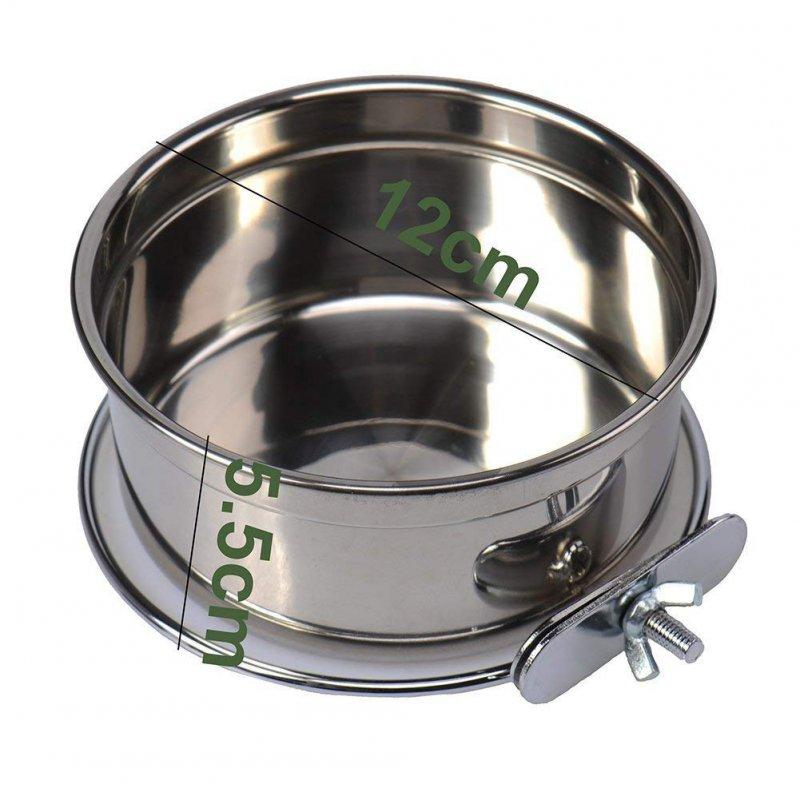 Wholesale Stainless Steel Pet Parrot Food Water Bowl Fixed Feeding Basin for Pet Birds Medium (calibre 12cm)  |   Pet Supplies Home Garden & Tools Pet Supplies