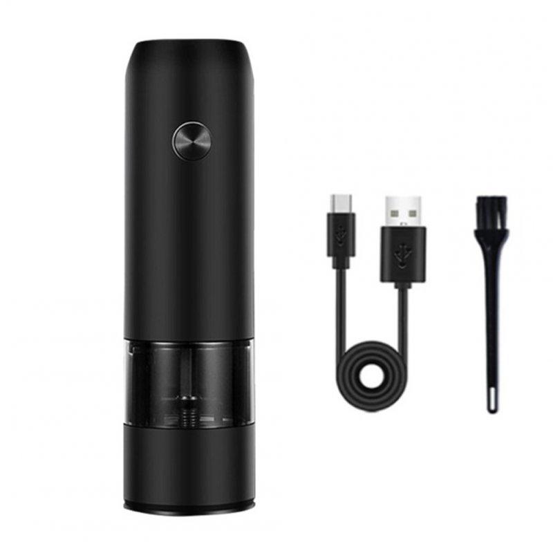 Wholesale Stainless Steel Usb Rechargeable Electric Pepper Grinder, Led Warm Color Lights 6 Adjustable Thickness, One-button Control Grinding Tool Simple black  |   Home Appliances Home Appliances Home Appliances