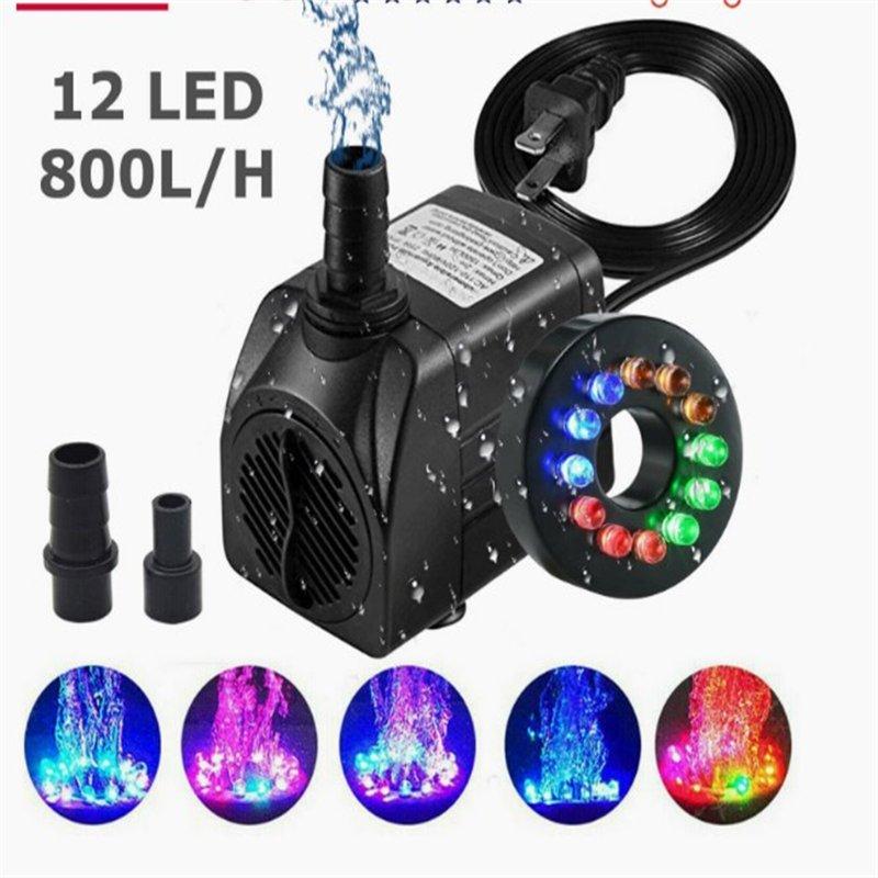 Wholesale Submersible Water Pump With 12 Led 16w Lights Detachable For Fountain Swimming Pool Aquariums Fish Tank Sponds US plug + light 110V  |   Garden & Lawn Garden & Lawn Garden & Lawn